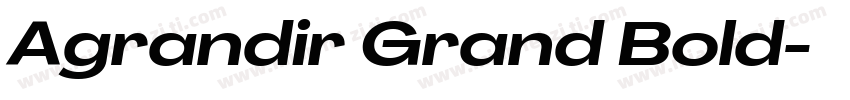 Agrandir Grand Bold字体转换